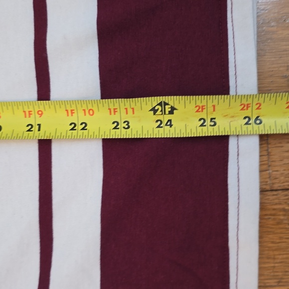 SONOMA BRAND BOYS BURGUNDY AND IVORY STRIPED RUGBY POLO SHIRT SIZE XL - Picture 11 of 13